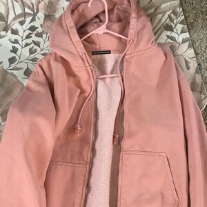 NWOT Brandy Melville salmon pink Christy hoodie sweatshirt in regular fit